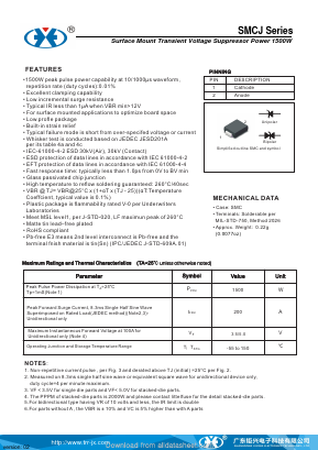 SMCJ180A Datasheet PDF Guangzhou Juxing Electronic Co., Ltd.