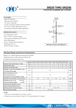 SR240 Datasheet PDF Guangzhou Juxing Electronic Co., Ltd.