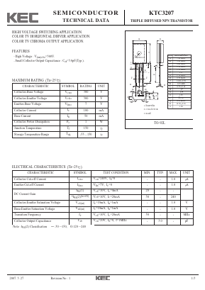 C3207 Datasheet PDF KEC
