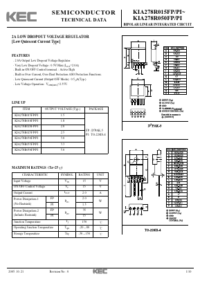 KIA278R020PI Datasheet PDF KEC