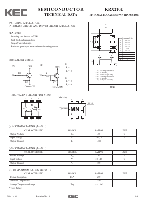 KRX210E Datasheet PDF KEC