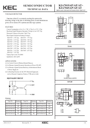 KIA701945APAFAT Datasheet PDF KEC