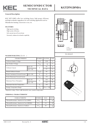 KGT25N120NDA Datasheet PDF KEC