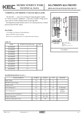 KIA78R10 Datasheet PDF KEC