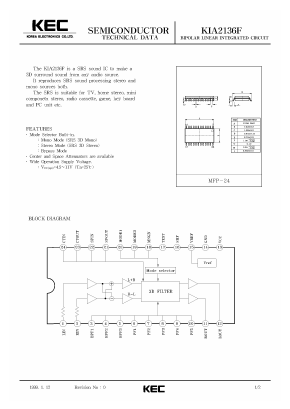 KIA2136F Datasheet PDF KEC
