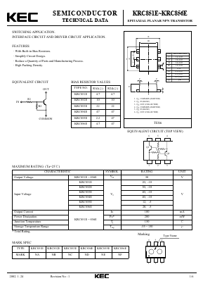 KRC854E Datasheet PDF KEC