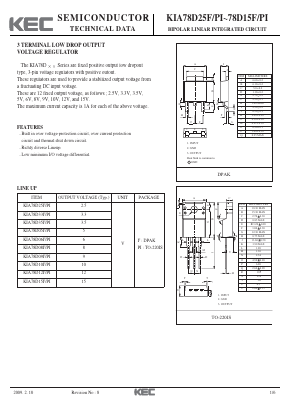 KIA78D08PI Datasheet PDF KEC