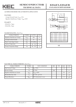 E25A2CR Datasheet PDF KEC