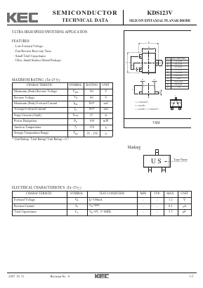KDS123V Datasheet PDF KEC