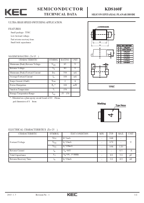 KDS160F Datasheet PDF KEC