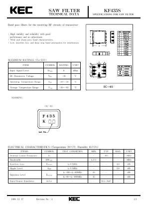 KF435S Datasheet PDF KEC