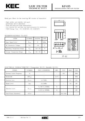 KF435V Datasheet PDF KEC
