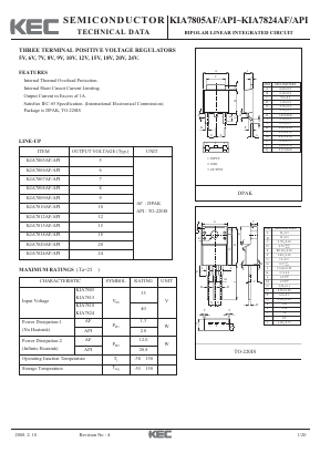 KIA7818AF Datasheet PDF KEC