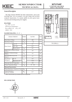 KP11N60F Datasheet PDF KEC