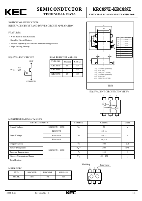 KRC857 Datasheet PDF KEC