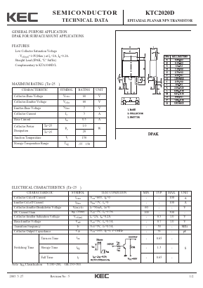 KTC2020D Datasheet PDF KEC