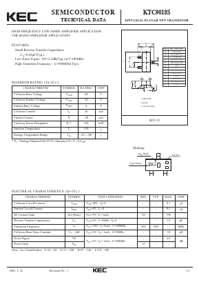 KTC9018S Datasheet PDF KEC