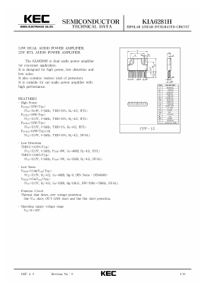 KIA6281H Datasheet PDF KEC