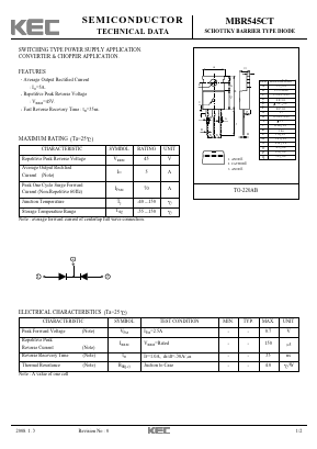 MBR545CT Datasheet PDF KEC