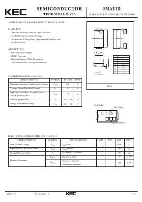 SMAU1 Datasheet PDF KEC