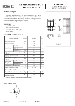 KP11N60D Datasheet PDF KEC