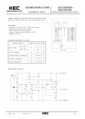 KIA78S05 Datasheet PDF KEC