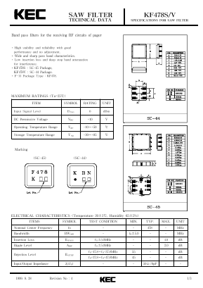 KF478V Datasheet PDF KEC
