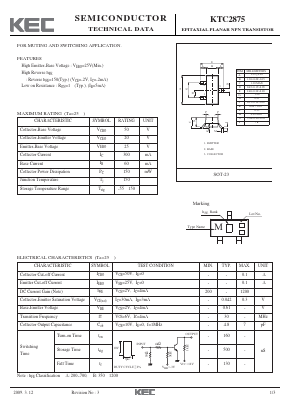 KTC2875 Datasheet PDF KEC