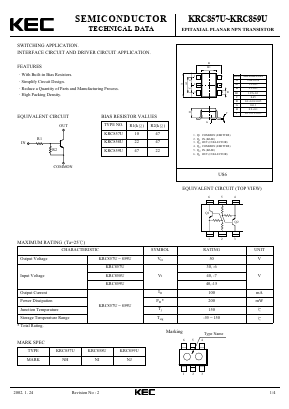 KRC857U Datasheet PDF KEC