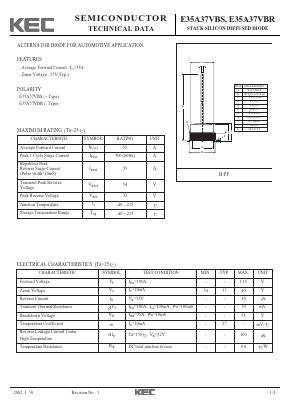 E35A37VBR Datasheet PDF KEC