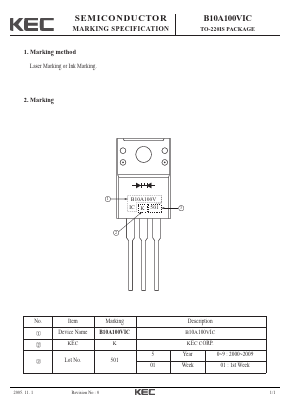 B10A100VIC Datasheet PDF KEC