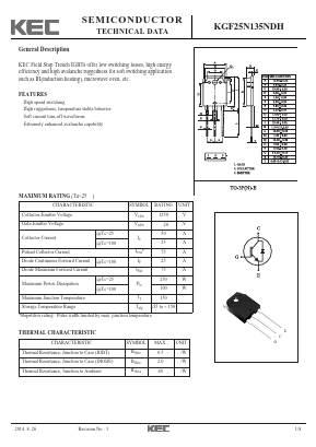 25N135NDH Datasheet PDF KEC