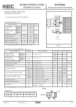 BC859A Datasheet PDF KEC