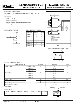 KRA554E Datasheet PDF KEC