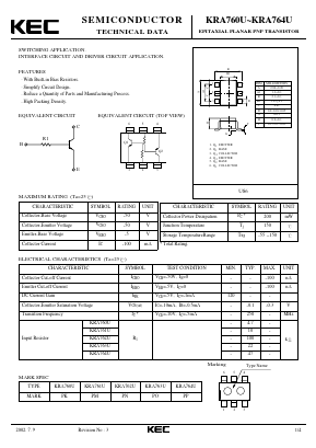 KRA760U Datasheet PDF KEC