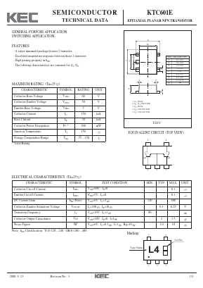 KTC601E Datasheet PDF KEC