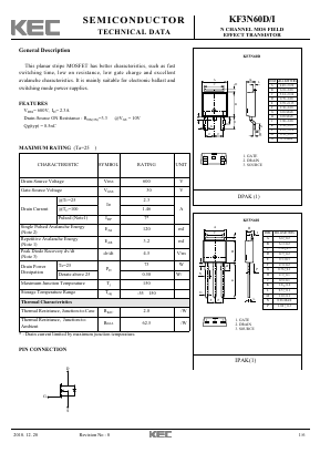 KF3N60I Datasheet PDF KEC