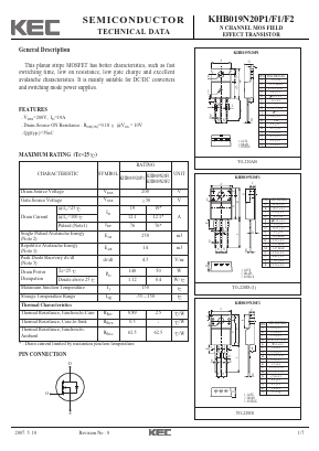 KHB019N20F1 Datasheet PDF KEC