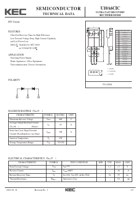 U10A6CIC Datasheet PDF KEC