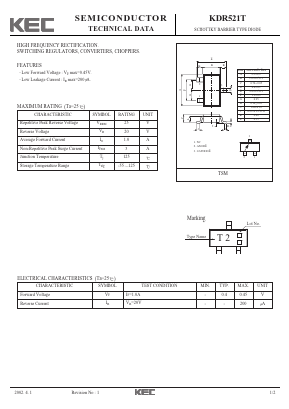 KDR521T Datasheet PDF KEC