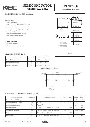 PF2007DF8 Datasheet PDF KEC