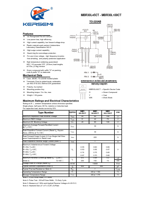 MBR30L60CT Datasheet PDF Kersemi Electronic Co., Ltd.