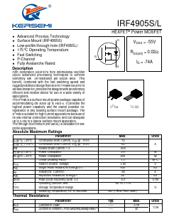 IRF4905L Datasheet PDF Kersemi Electronic Co., Ltd.