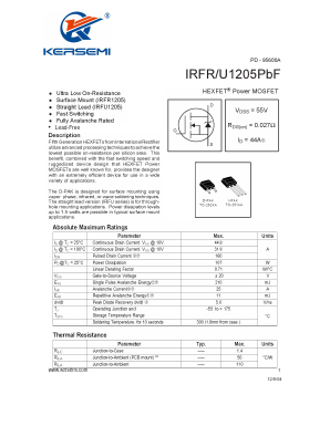 IRFR1205TRR Datasheet PDF Kersemi Electronic Co., Ltd.