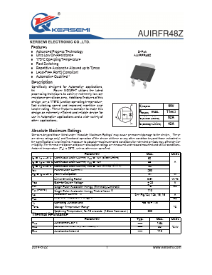 AUIRFR48Z Datasheet PDF Kersemi Electronic Co., Ltd.
