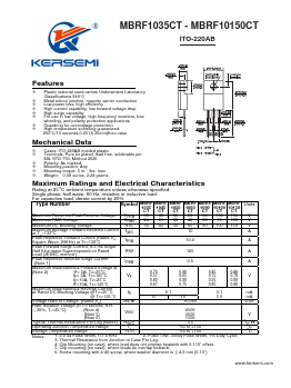 MBRF1050CT Datasheet PDF Kersemi Electronic Co., Ltd.
