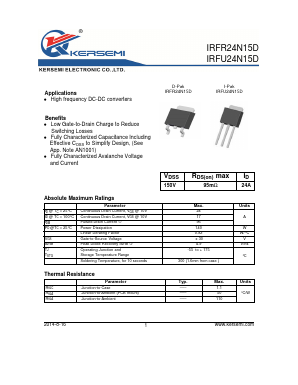 IRFR24N15D Datasheet PDF Kersemi Electronic Co., Ltd.