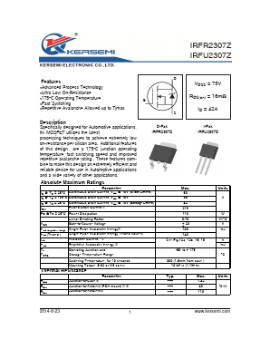 IRFR2307Z Datasheet PDF Kersemi Electronic Co., Ltd.