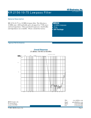 2156-10-75 Datasheet PDF KR Electronics, Inc.
