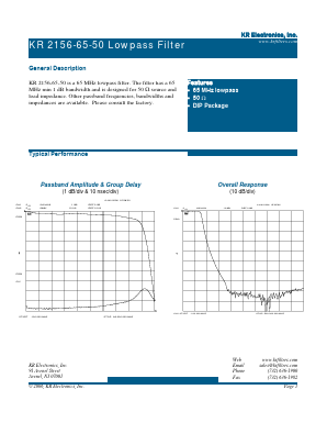 2156-65-50 Datasheet PDF KR Electronics, Inc.
